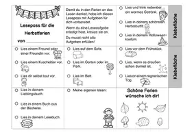 Vorschau - Mal- und Bastelvorlagen - Lesepass Herbstferien (Leporello) - Seite 3