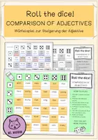 Vorschau - Spiele - Roll the dice! COMPARISON OF ADJECTIVES (2-fach diff. + Lsg.) - Deckblatt