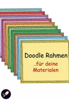 Vorschau - selbst erstellte Cliparts/Grafiken - Farbige Rahmen für die Erstellung eigener Materialen - Deckblatt