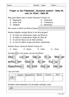 Vorschau - Arbeitsblätter - Lese-Arbeitsblätter zu "Frohes Lernen 1" - Seite 1