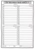 Vorschau - Arbeitsblätter - Vokabeltest - Deckblatt