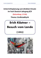 Vorschau - Arbeitsblätter - Großstadtlyrik - Bunte Unterrichtseinheit zu Erich Kästerns Besuch vom Lande - Deckblatt