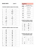 Vorschau - Arbeitsblätter - Music Math Level 1,2 Unterstufe - Deckblatt