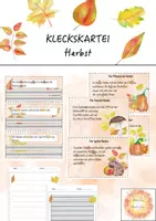 Vorschau - Arbeitsblätter - Kleckskartei - (Abschreibkartei - Thema HERBST) - Deckblatt