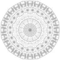 Vorschau - Mal- und Bastelvorlagen - MAlvorlage Ausmalbild 3 x Mandala 1,50 Meter x 1,50 Meter - Seite 1