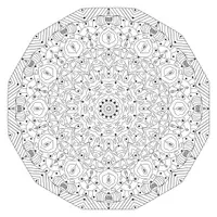 Vorschau - Mal- und Bastelvorlagen - MAlvorlage Ausmalbild 3 x Mandala 1,50 Meter x 1,50 Meter - Seite 2
