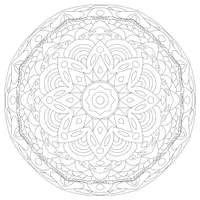 Vorschau - Mal- und Bastelvorlagen - MAlvorlage Ausmalbild 3 x Mandala 1,50 Meter x 1,50 Meter - Seite 1