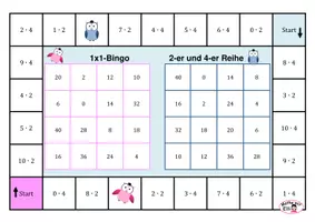 Vorschau - Spiele - 1x1-Bingo-Spiele Eule (verschiedene 1x1-Reihen) - Deckblatt