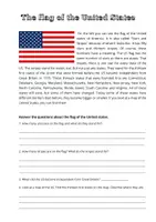 Vorschau - Arbeitsblätter - Arbeitsblatt Flag of the United States - Deckblatt