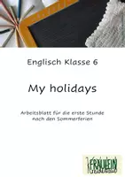 Vorschau - Arbeitsblätter - Arbeitsblatt über die Sommerferien - Deckblatt