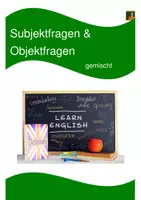 Vorschau - Arbeitsblätter - Subjektfragen und Objektfragen im Simple Present und Simple Past - Arbeitsblätter mit Lösungen - PDF und Docx - Deckblatt