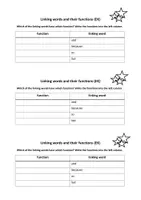 Vorschau - Arbeitsblätter - Linking words and their functions - Seite 1