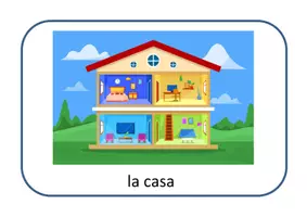 Vorschau - Bildkarten - la casa flashcards - das Haus - editierbar - Seite 1