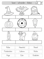 Vorschau - Arbeitsblätter - Paket Halloween Deutsch Klasse 1/2 - Seite 3