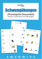 Vorschau - Arbeitsblätter - Schwungübungen mit Anlauten und Lautpositionen - Phonologische Bewusstheit - Deckblatt