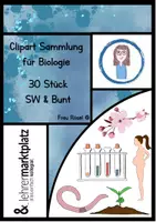 Vorschau - selbst erstellte Cliparts/Grafiken - Clipart Sammlung Biologie - 30 Stück in SW & Bunt - Deckblatt