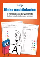 Vorschau - Arbeitsblätter - Malen nach Anlauten (Phonologische Bewusstheit) - Deckblatt