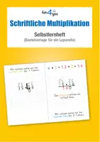 Vorschau - Stationenlernen - Schriftliche Multiplikation - Leporello als Selbstlernheft - Deckblatt