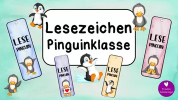 Vorschau - Anderer Materialtyp - Lesezeichen für Pinguinklasse - Deckblatt