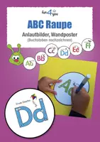 Vorschau - Stationenlernen - ABC Raupe Wandposter - Buchstabeneinführung - Deckblatt