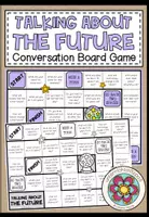 Vorschau - Spiele - Future / Zukunft, Conversation, Englisch Lernspiel, Speaking Game, Board Game | Future Vocabulary, English Conversation, Will Future, Going to Future, Englisch Unterricht, 6., 7. Klasse, Sekundarstufe - Deckblatt