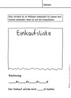 Vorschau - Arbeitsblätter - Mathe Einkaufen, Einkaufsspiel, Addition, Mathe - Seite 2