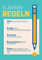 Vorschau - Poster - Klassenregeln und Ordnungsdienste für den Klassenraum als optisches Highlight - Deckblatt