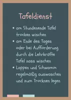 Vorschau - Poster - Klassenregeln und Ordnungsdienste für den Klassenraum als optisches Highlight - Seite 1