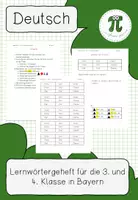 Vorschau - Merkblätter - Lernwörtersammlung für 3 und 4 Bayern - Deckblatt