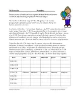 Vorschau - Arbeitsblätter - Mi horario Lectura: Schulfächer (Spanisch /Text) - Seite 1