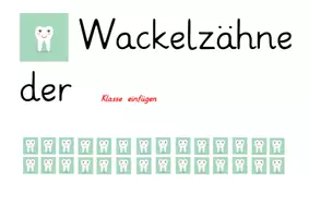 Vorschau - Poster - Wackelzähne Diagramm Sachunterricht - Deckblatt