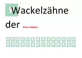 Vorschau - Poster - Wackelzähne Diagramm Sachunterricht - Seite 1