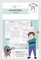 Vorschau - Arbeitsblätter - Lesestraßen "Herbst": Leseübung oder Lesespur (2-fach differenziert) - Deckblatt