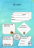Vorschau - Arbeitsblätter - All about me - Steckbrief/ differenziert - Seite 1