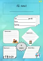 Vorschau - Arbeitsblätter - All about me - Steckbrief/ differenziert - Seite 2