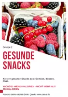 Vorschau - Arbeitsblätter - Gesunde Snacks Lebensmittel Gesunde Ernährung Nährstoffzusammensetzung - Seite 3