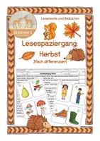 Vorschau - Bildkarten - Lesespaziergang Herbst - dreifach differenziert - Deckblatt