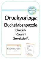 Vorschau - Arbeitsblätter - Buchstabenpuzzle Klasse 1 - Grundschrift - Seite 1