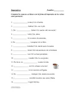Vorschau - Arbeitsblätter - Imperativos en Español: Arbeitsblatt Spanische Imperativen - Deckblatt