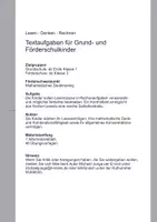Vorschau - Arbeitsblätter - Textaufgaben für Grund- und Förderschulkinder - Seite 1