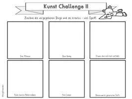 Vorschau - Arbeitsblätter - PART II: Kunst Challenge / Zeichenchallenge (Klassen 4-10) - Seite 1