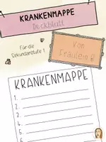 Vorschau - Mal- und Bastelvorlagen - Krankenmappe - Materialparkplatz für kranke SuS - Seite 1