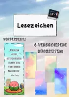 Vorschau - Bildkarten - Lesezeichen: ein kleines Geschenk für Deine Schüler - Deckblatt
