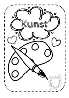 Vorschau - Arbeitsblätter - Deckblatt Kunst zum Ausmalen - Deckblatt