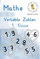 Vorschau - Mal- und Bastelvorlagen - Mathematik - Verliebte Zahlen (druckerfreundlich) - Deckblatt