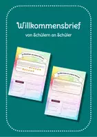 Vorschau - Anderer Materialtyp - Willkommensbrief von Schülern an neue Schüler - Deckblatt