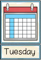 Vorschau - Bildkarten - Days of the week - Picture + Word Cards - Seite 2