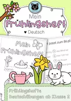 Vorschau - Arbeitsblätter - Mein Frühlingsheft | Frühlingshafte Deutschübungen ab Kl. 2 - Deckblatt