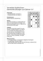 Vorschau - Arbeitsblätter - Vernetztes Kopfrechnen: Gemischte Übungen zum Zehner-1x1 - Seite 1