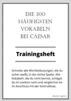 Vorschau - Arbeitsblätter - 300 Vokabeln Caesar Trainingsheft und Kontrollliste - Deckblatt